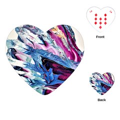 Feathers Playing Cards Single Design (heart) by kaleidomarblingart