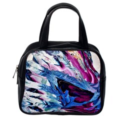 Feathers Classic Handbag (one Side) by kaleidomarblingart