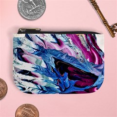 Feathers Mini Coin Purse by kaleidomarblingart