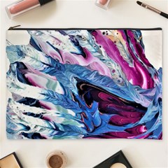 Feathers Cosmetic Bag (xxxl) by kaleidomarblingart