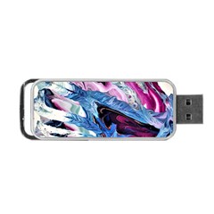 Feathers Portable Usb Flash (two Sides) by kaleidomarblingart