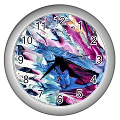 Feathers Wall Clock (silver)