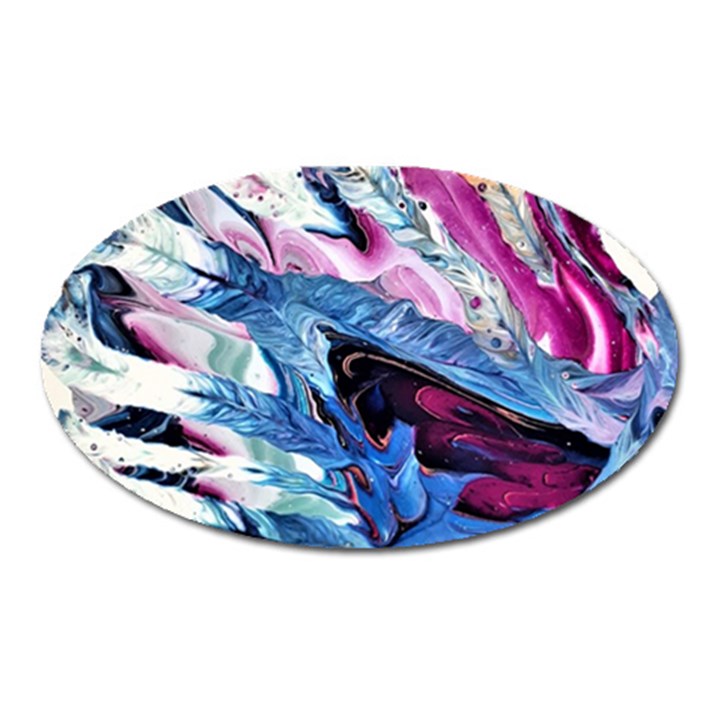 Feathers Oval Magnet