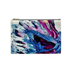 Feathers Cosmetic Bag (medium) by kaleidomarblingart