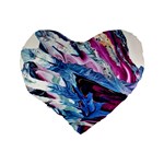 Feathers Standard 16  Premium Flano Heart Shape Cushions Back