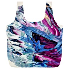 Feathers Full Print Recycle Bag (xl) by kaleidomarblingart