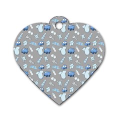 Cute Baby Stuff Dog Tag Heart (two Sides) by SychEva