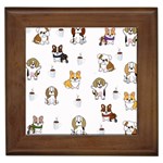 Hot Chocolate Puppies Hot Cocoa Framed Tile Front