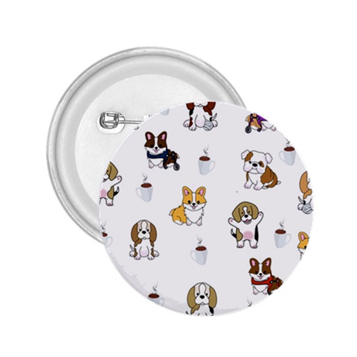 Hot Chocolate Puppies Hot Cocoa 2.25  Buttons