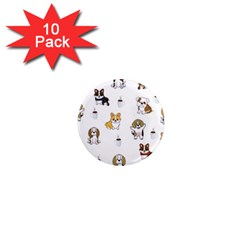 Hot Chocolate Puppies Hot Cocoa 1  Mini Magnet (10 Pack)  by Wegoenart