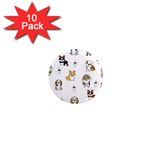 Hot Chocolate Puppies Hot Cocoa 1  Mini Magnet (10 pack)  Front