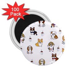 Hot Chocolate Puppies Hot Cocoa 2 25  Magnets (100 Pack)  by Wegoenart