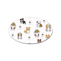 Hot Chocolate Puppies Hot Cocoa Sticker (oval)