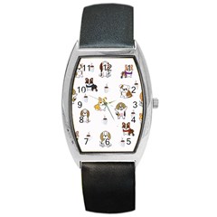 Hot Chocolate Puppies Hot Cocoa Barrel Style Metal Watch by Wegoenart