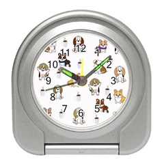 Hot Chocolate Puppies Hot Cocoa Travel Alarm Clock by Wegoenart