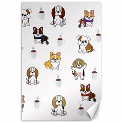 Hot Chocolate Puppies Hot Cocoa Canvas 24  X 36  by Wegoenart