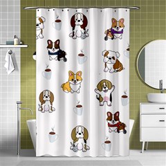 Hot Chocolate Puppies Hot Cocoa Shower Curtain 48  X 72  (small)  by Wegoenart