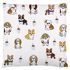 Hot Chocolate Puppies Hot Cocoa Large Cushion Case (one Side) by Wegoenart