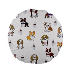 Hot Chocolate Puppies Hot Cocoa Standard 15  Premium Round Cushions by Wegoenart