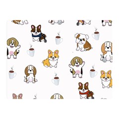 Hot Chocolate Puppies Hot Cocoa Double Sided Flano Blanket (mini)  by Wegoenart