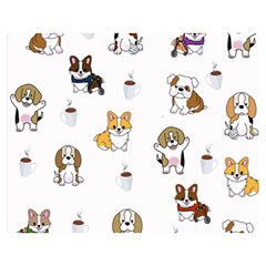 Hot Chocolate Puppies Hot Cocoa Double Sided Flano Blanket (medium)  by Wegoenart