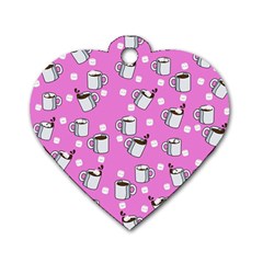 Coffee Chocolate Milk Drink Hot Dog Tag Heart (one Side) by Wegoenart