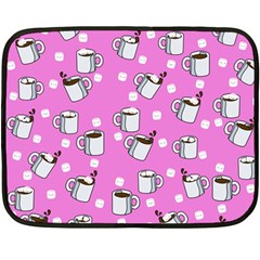 Coffee Chocolate Milk Drink Hot Fleece Blanket (mini) by Wegoenart