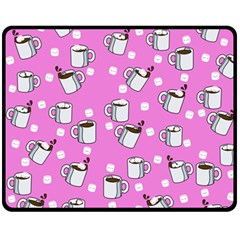 Coffee Chocolate Milk Drink Hot Fleece Blanket (medium)  by Wegoenart