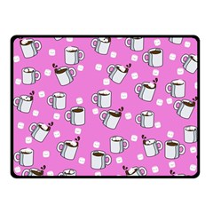 Coffee Chocolate Milk Drink Hot Double Sided Fleece Blanket (small)  by Wegoenart