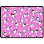 Coffee Chocolate Milk Drink Hot Double Sided Fleece Blanket (Large)  80 x60  Blanket Front