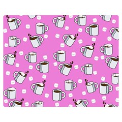 Coffee Chocolate Milk Drink Hot Double Sided Flano Blanket (medium)  by Wegoenart