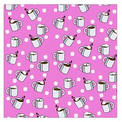 Coffee Chocolate Milk Drink Hot Square Satin Scarf (36  X 36 ) by Wegoenart