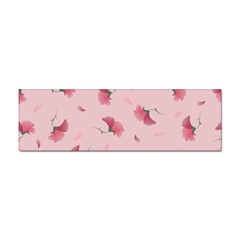 Flowers Pattern Pink Background Sticker Bumper (10 Pack) by Wegoenart