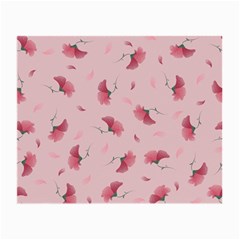 Flowers Pattern Pink Background Small Glasses Cloth by Wegoenart