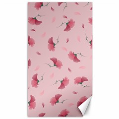 Flowers Pattern Pink Background Canvas 40  X 72 