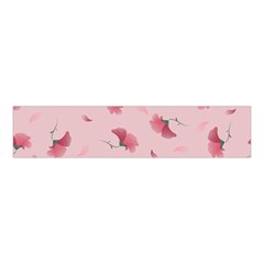 Flowers Pattern Pink Background Velvet Scrunchie by Wegoenart