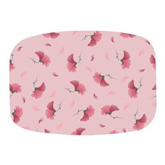 Flowers Pattern Pink Background Mini Square Pill Box by Wegoenart