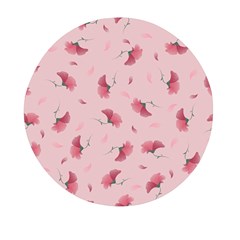 Flowers Pattern Pink Background Mini Round Pill Box (pack Of 3) by Wegoenart