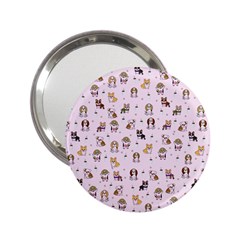 Puppies Dog Pattern Drawing 2 25  Handbag Mirrors by Wegoenart