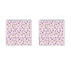 Puppies Dog Pattern Drawing Cufflinks (square) by Wegoenart