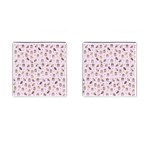 Puppies Dog Pattern Drawing Cufflinks (Square) Front(Pair)