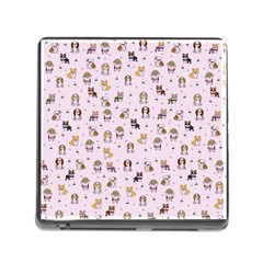 Puppies Dog Pattern Drawing Memory Card Reader (square 5 Slot) by Wegoenart