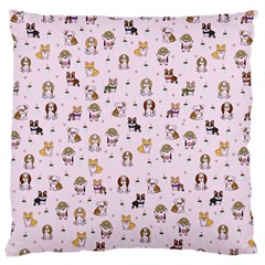 Puppies Dog Pattern Drawing Large Cushion Case (one Side) by Wegoenart