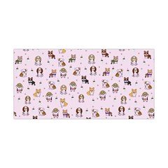 Puppies Dog Pattern Drawing Yoga Headband by Wegoenart