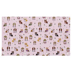 Puppies Dog Pattern Drawing Banner And Sign 7  X 4  by Wegoenart