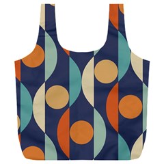 Mid Century Vintage Retro Geometric Full Print Recycle Bag (xxxl) by Wegoenart