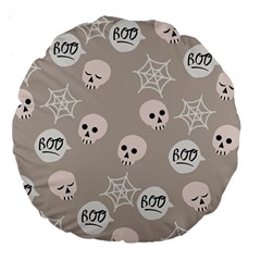 Halloween Decoration Drawing Design Large 18  Premium Round Cushions by Wegoenart