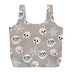 Halloween Decoration Drawing Design Full Print Recycle Bag (l) by Wegoenart