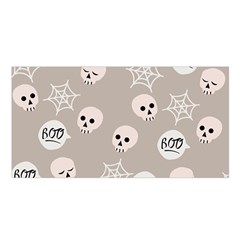 Halloween Decoration Drawing Design Satin Shawl 45  X 80  by Wegoenart