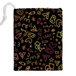 Background Graphic Beautiful Drawstring Pouch (4XL) Back